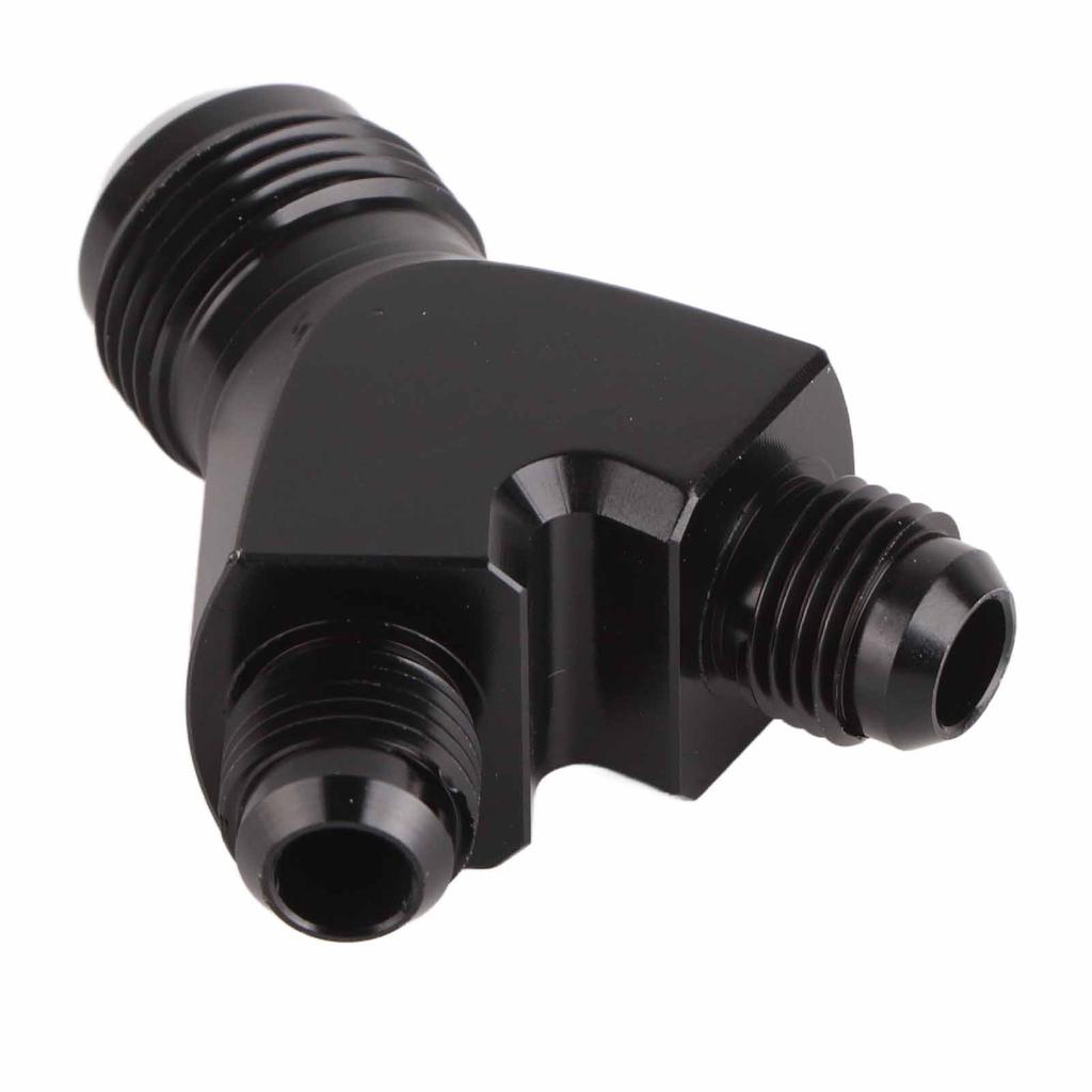 AN10 10AN auf AN6 6AN Außengewinde Y-Block Fitting Adapter Schwarz