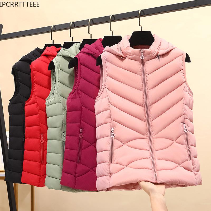 Sonbahar Kış Streetwear Slim Fit Sıcak Kirpi Ceket Pamuk Yelek Kadın Bayanlar Rahat Yelek Kadın Kolsuz Yelek Ceket
