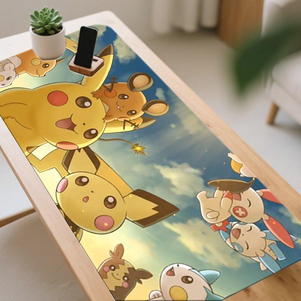 Ash Pikachu Wheat Field Adventure Gaming Mouse Pad NonSlip Desk Mat 30x80x0.2cm