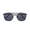 Alloaiweeo [Alo] Al2904A 0909M Double-Bridge Square Black Metal Sunglasses