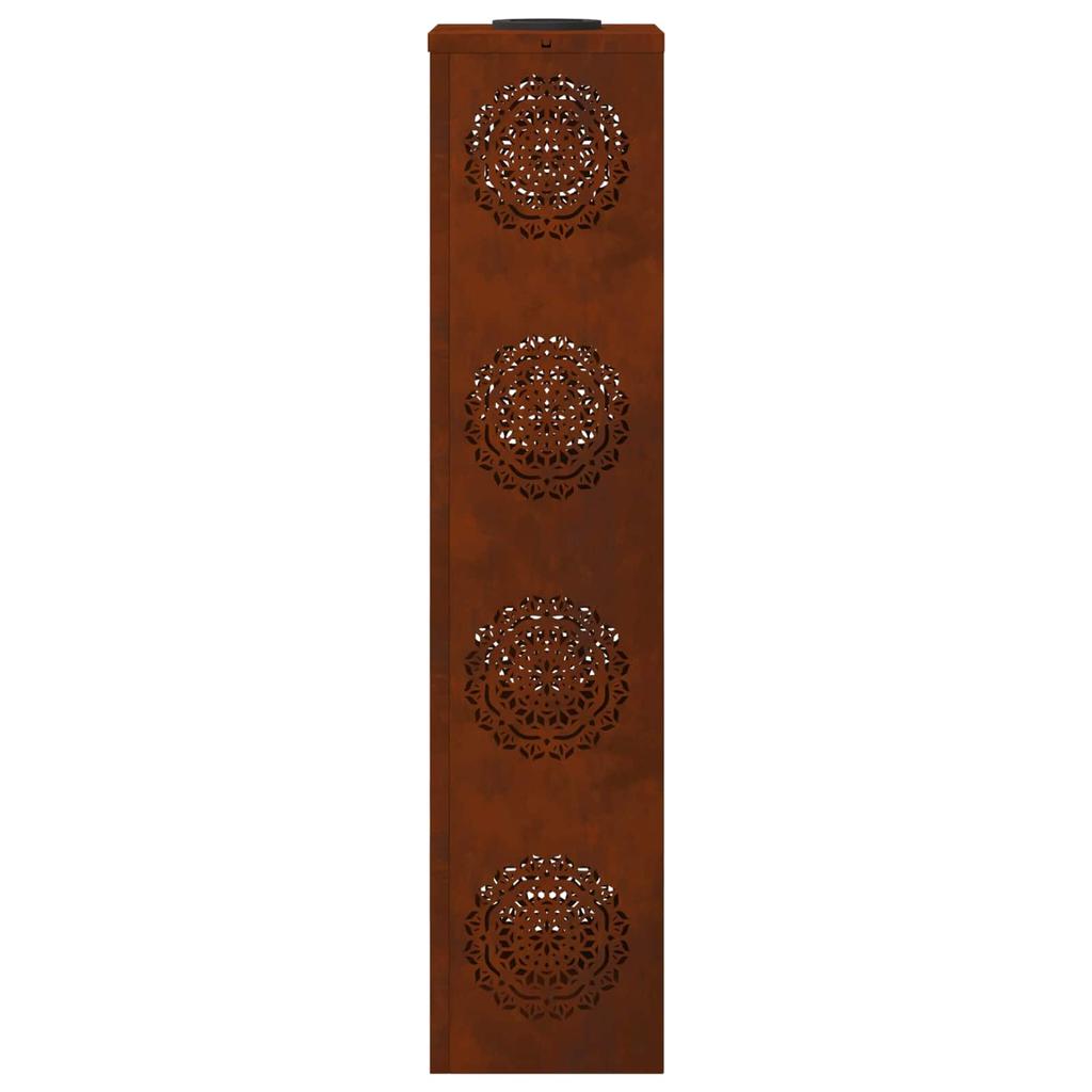 Solar LED Path Light 2 Pcs Rustic Weatherproof Steel