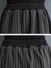 Oversized Striped Print Spring Pants Women Wide Leg Loose Pleated Ladies Trousers Elastic High Waist Fashion Casual Woman Pants
