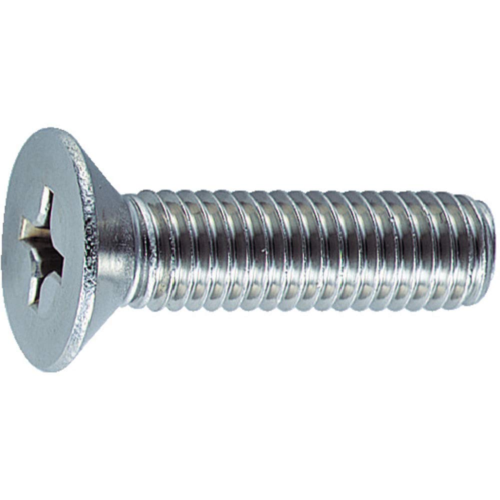 TRUSCO Stainless Steel Countersunk Head Machine Fully M3 X Pack of Screws, Threaded, 10, 190, B06-0310