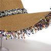 Hat Female Summer Hepburn Wind Dome Rough Fringe Shade Straw Hat Seaside Resort Beach Hat Sunscreen Sun Hat
