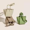 2024 Spring/Summer Women's Genuine Leather Winged Bucket Bag
