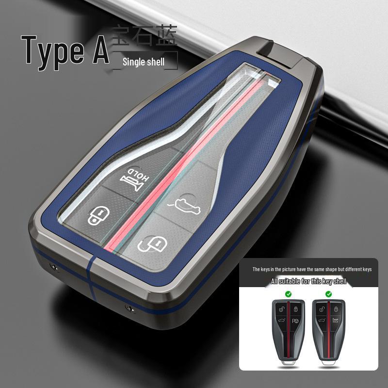 Premium Metal Key Case for Hongqi H5, H7, HS5, HS7 - Luxury Car Remote Holder with Buckle