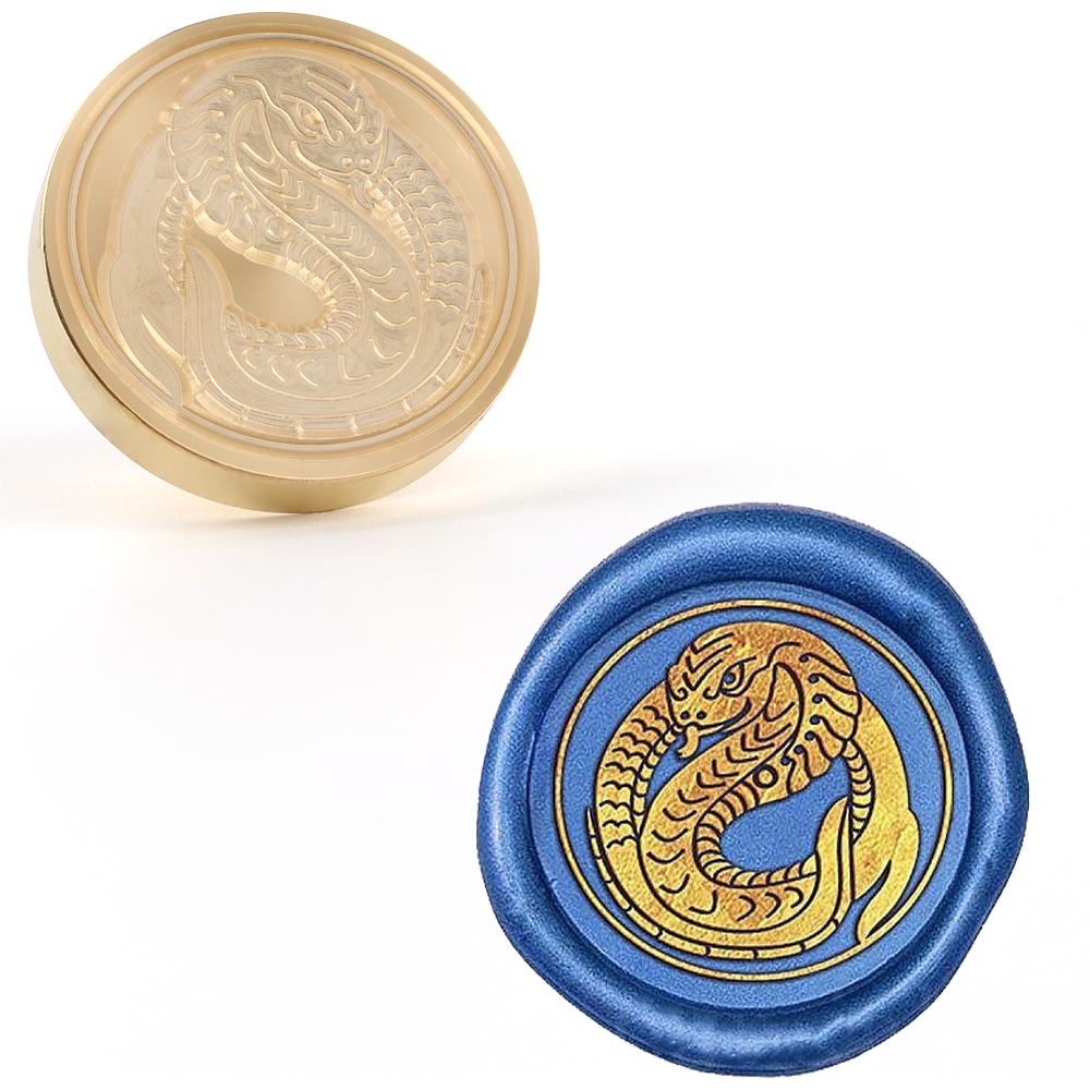 

Коллекция Животных Сургучная Печать Ретро Печать Сургучом питон, Утка, лебедь, кит Узор 25мм Съемная Латунная Головка для Конверта