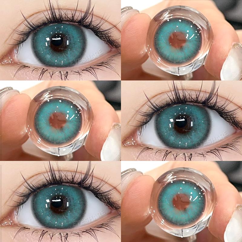 Kolorowe źrenice dla oczu Niebieskie źrenice Zielone Wysokiej Jakości Kolorowe Soczewki Kontaktowe Brązowe Naturalne Soczewki Szare Soczewki Oczne Roczne