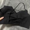 Traceless cool feeling cross halter beautiful back underwear women's thin thin shoulder straps suspenders gather summer tube top integrated bra