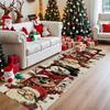 Christmas Runner Mat Long Christmas Runner Rugs Washable Balcony Carpet Home Decor Floor Mat for Hallway Bedroom Decor Carpet