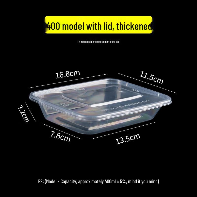 

Commercial Disposable Rectangular Plastic Meal Boxes