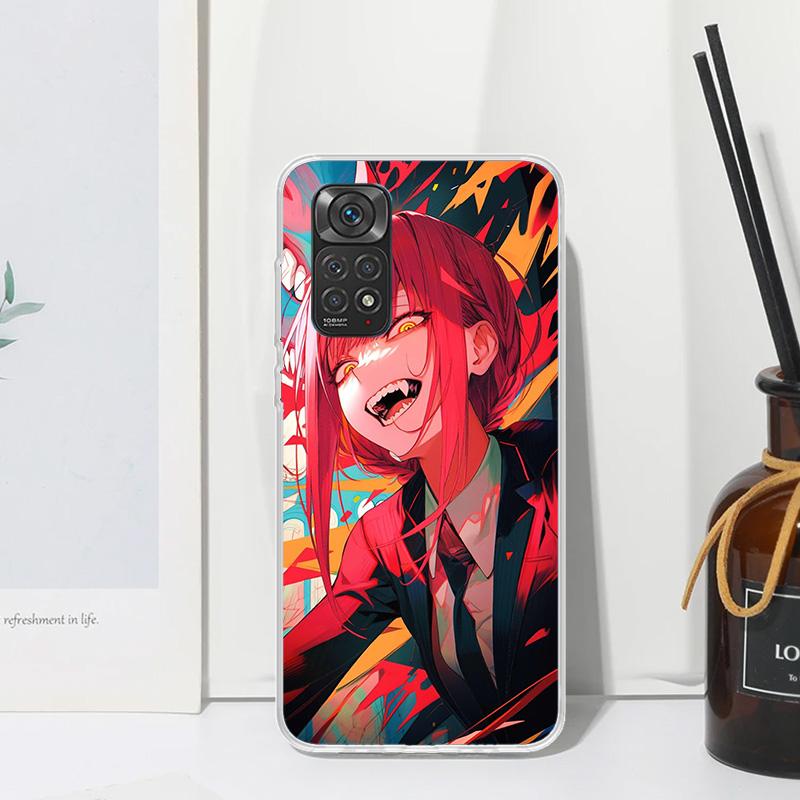 C-Chainsaw Mans Makima Phone Case For Xiaomi Redmi Note 15 13 14S 14 Pro Plus 12S 11S 10S 12 11E 10 11T Art Fundas Back Cover Re