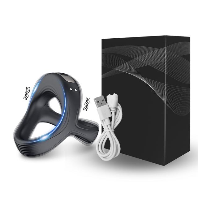3 in 1 Men's Penis Lock Ring Vibrating Penis Ring Vibrator Sex Toy Men's Couple Penis Ring Delayed Ejaculation Men's Penis Ring