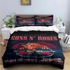 3D Tisk Guns N Roses GNR Kapela Retro Ložní Souprava Chlapci Dívky Twin Queen King Size Povlak na Přikrývku Povlak na Polštář Postel Chlapci Dospělí