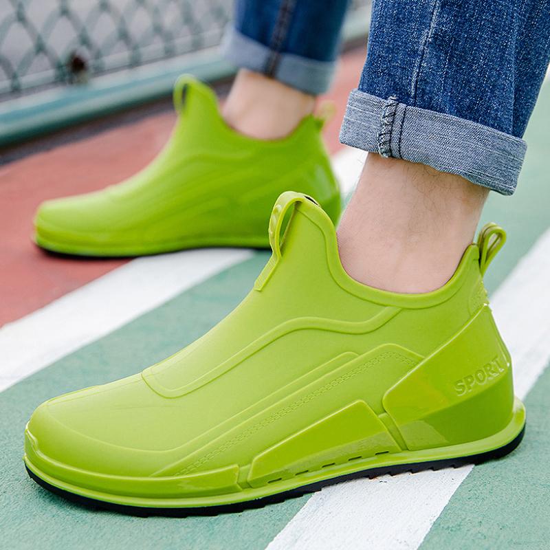 Men's Rain Shoes Anti-slip Men Boots Outdoor Hiking Shoes Rubber Fishing Shoe Durable Kitchen Shoe 2024 New Zapatos Para Hombres