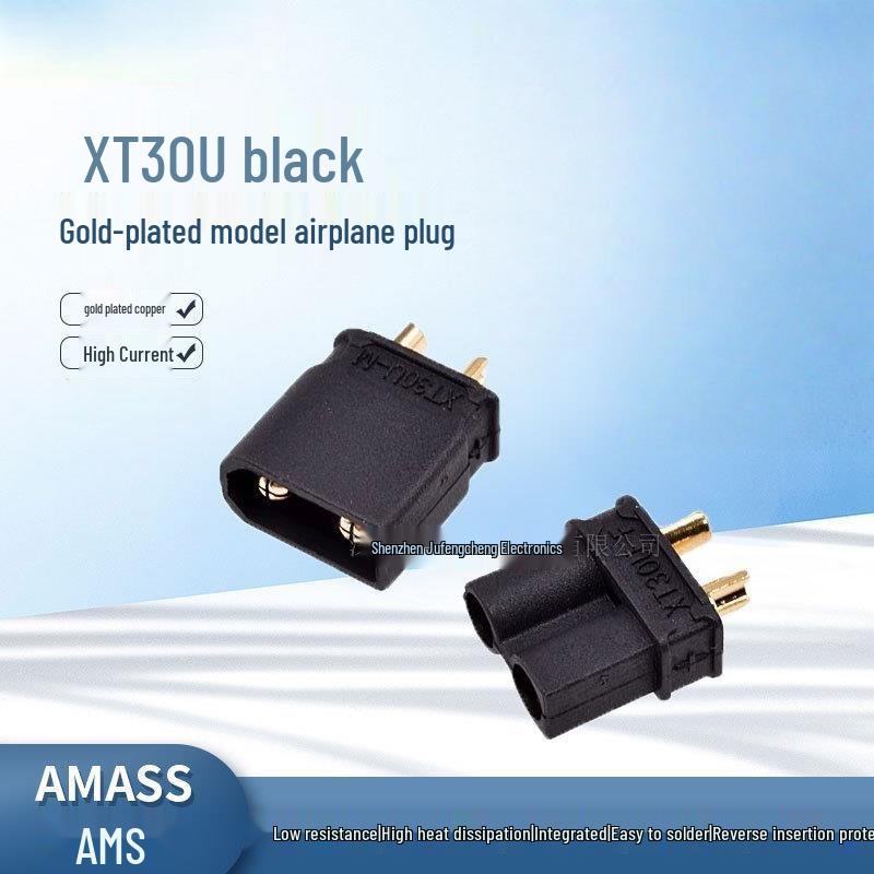 XT30U-M/F Male-Female Lithium Battery Plug Connector for Model Airplane ESC Motor Charging