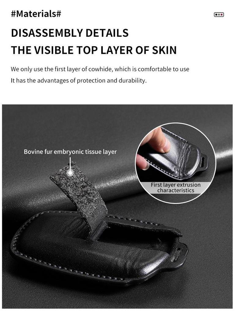 Volkswagen Schlüsselhüllen - Echtes Leder für Teramont, Tiguan L, Tayron, Sagitar, Tharu, Bora, Passat, Magotan und CC Modelle.