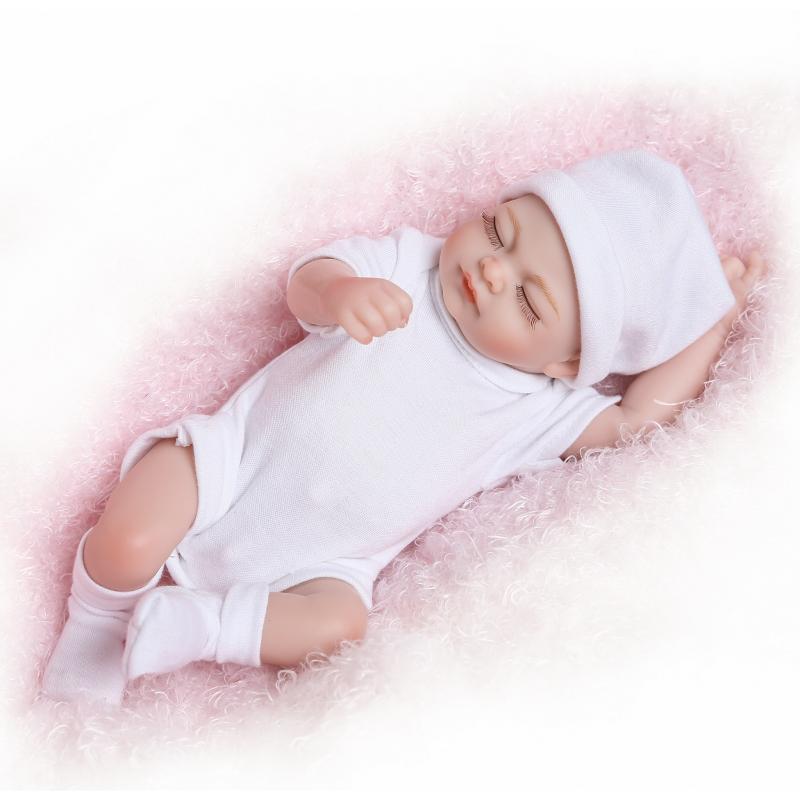 NPK בובת מיני Reborn 26 ס"מ כולן ויניל עם מוצץ חמוד צעצועים יפים לילדים מתנת יום הולדת
