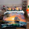 Sailing Ship Sunset. Bedding Duvet Cover Sets Duvet Covers Pillowcases Gifts (1 * Duvet Cover 2 * Pillowcases, Without Duvet Insert)