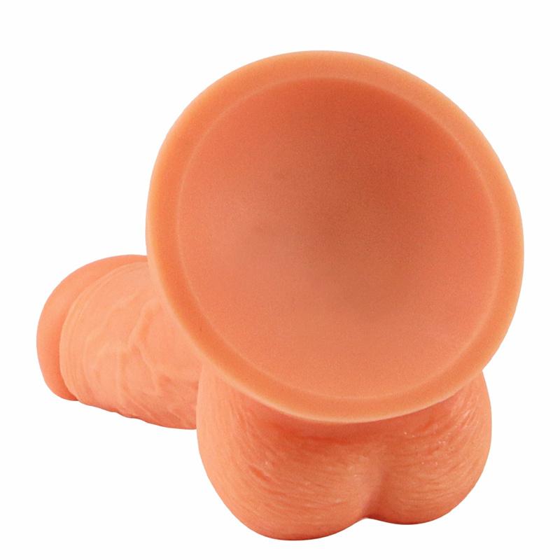 Large Sucker Female Double-layer Liquid Simulation Silicone Penis Private Parts Lifelike Fake Penis Rear Court Supplies
