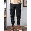 Men's Loose-Fitting Cargo Pants with Pockets, Spring and Autumn New Trendy Casual Long Pants, Versatile Cropped Pants