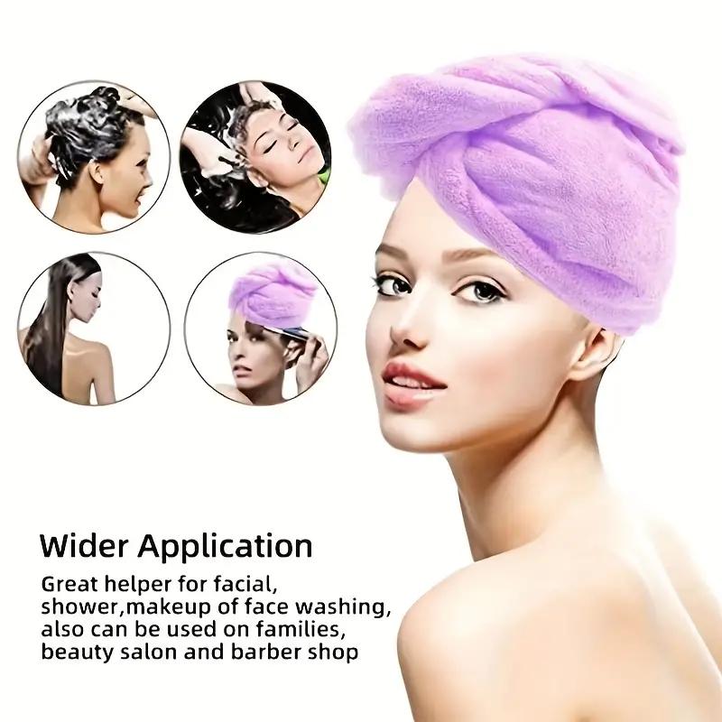 1pc soft blow drying cap, coral velvet thickened bathroom hair towel, women's super-absorbent quick-drying shower cap