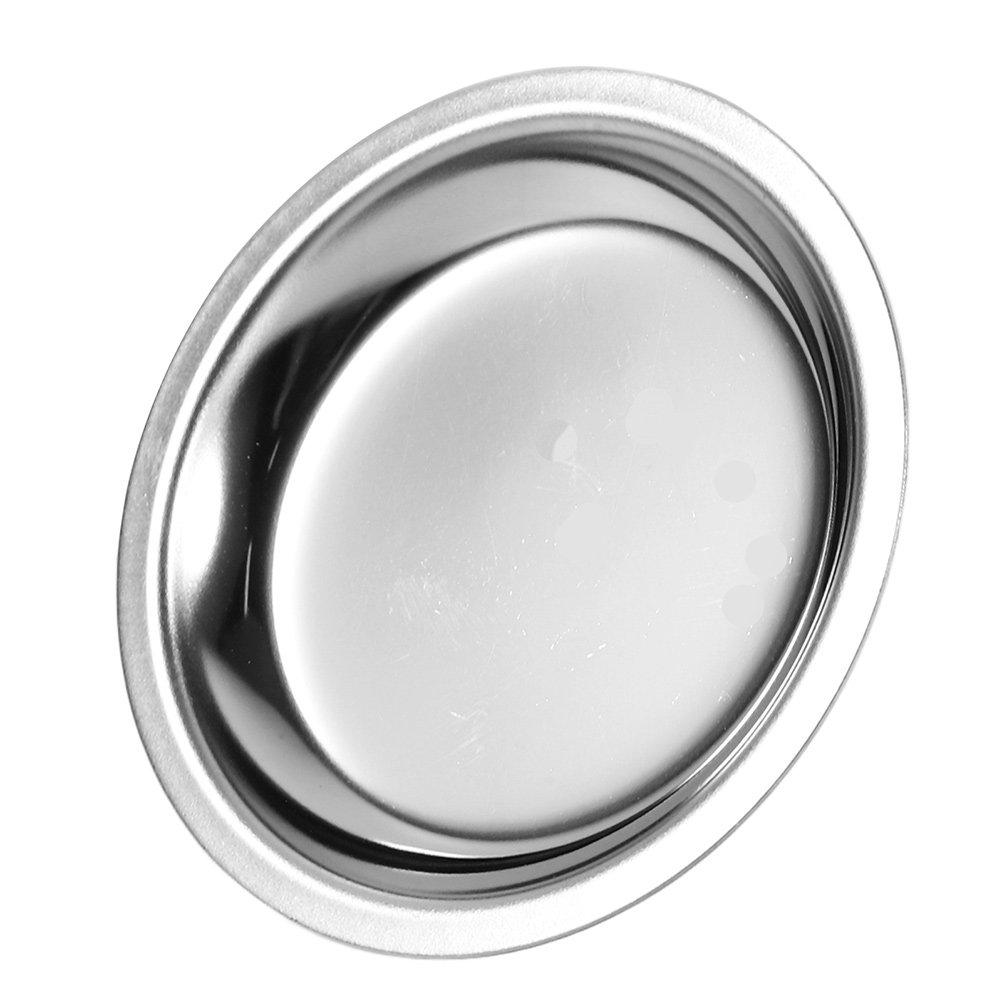 Tea Bag Saucer Stainless Steel Round Metal Plate Lightweight Tea Cup Holder Beverage Coaster for Table