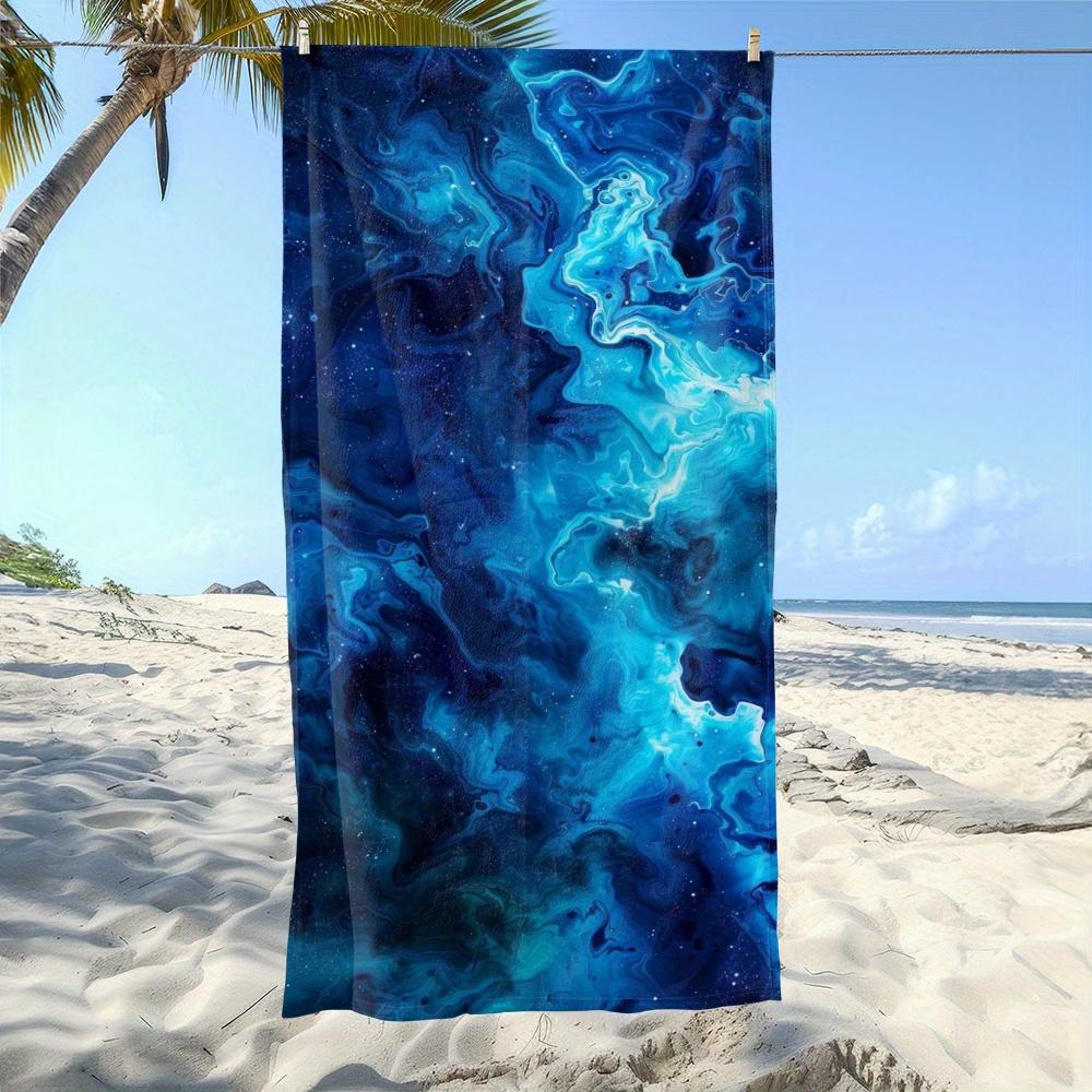 

Galaxy Print Extra Large Quick Dry Towel, Blue Black Cosmic for Travel Spa Home Pool Parties W40*H60(CM)