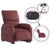 Vidaxl Reclining and Tilting Armchair with Massage, Electric, Burgundy