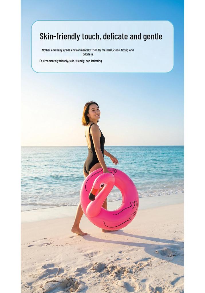 Thickened Adult Flamingo Inflatable Swim Ring & Water Toy