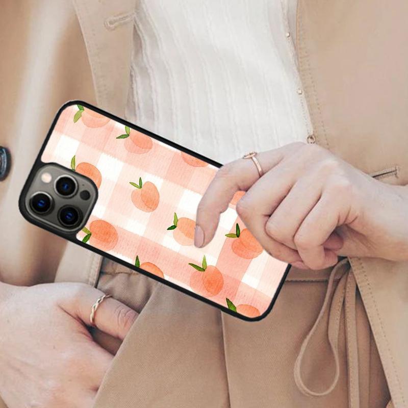 Pink Peaches Aesthetic Magnetic Phone Case For APPLE iPhone 17 Air 16 14 13 12 Pro Max 15 Plus Wireless Charge MagSafe Cover