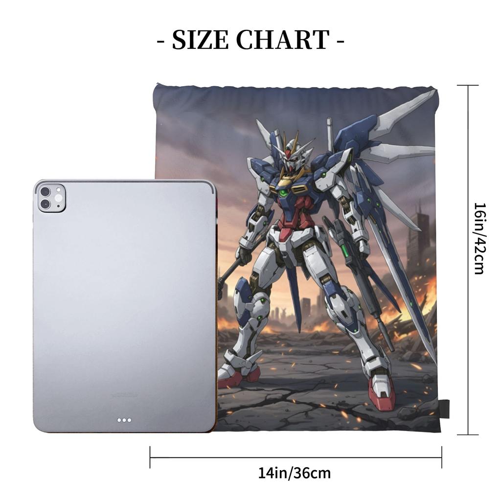 Custom Gundams Drawstring Bag Men Women Foldable Sports Gym Sackpack Anime Shopping Backpacks