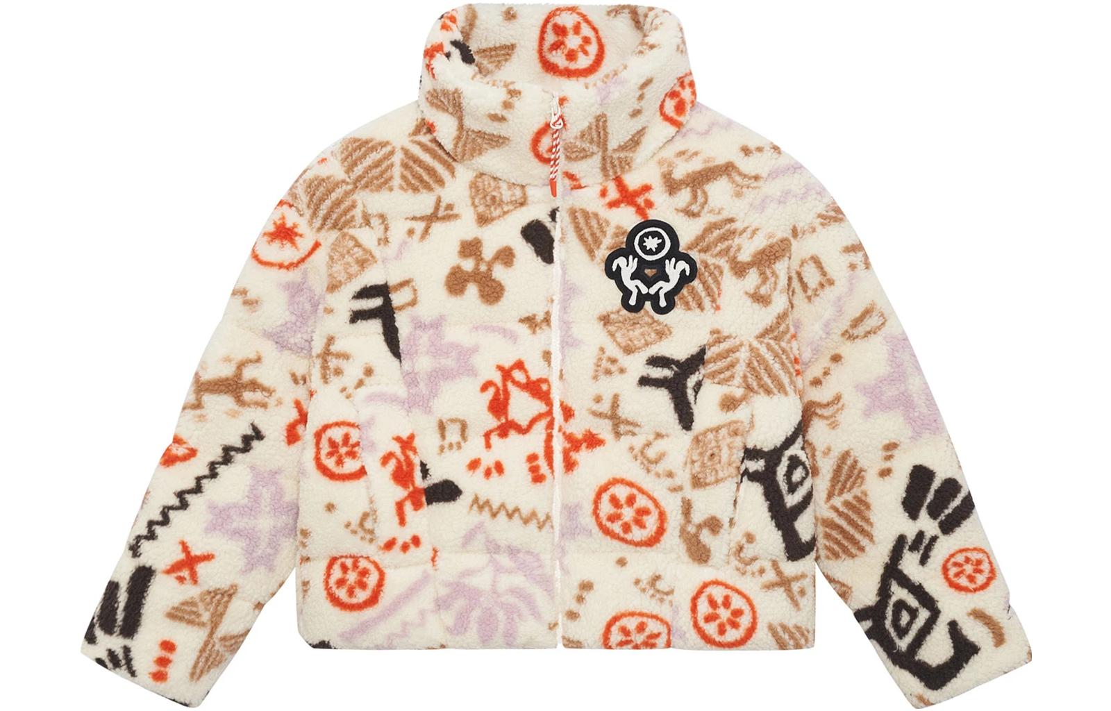 Li Ning Down Jacket Women s Ecru All Over Print AYMS090-3 XL