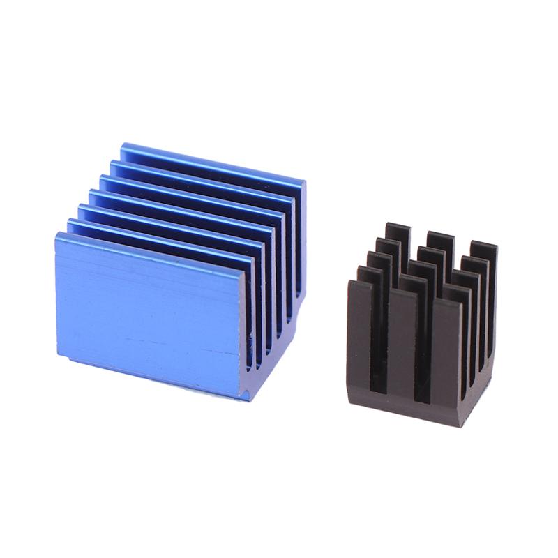 4Pcs 3D Printer Parts Blue Stepper Motor Driver Module Heat Sinks With Glue Cooling Block Heatsink For A4988 Drive