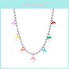 Trendy European Style Creative Mushroom Necklace With Geometric Charm For Fashionable Outfits