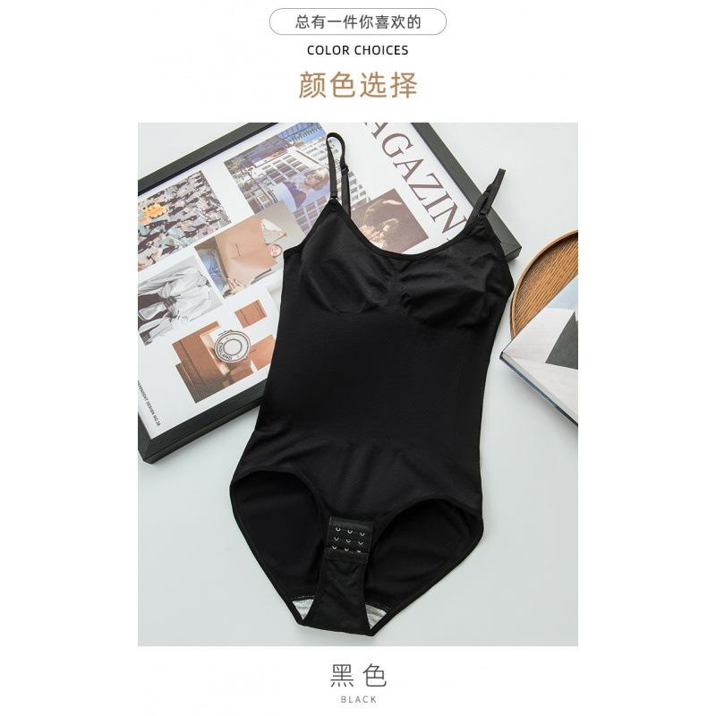 Shapewear Une pièce Pantalon de contrôle du ventre pour femmes Bretelles de maintien open-butt lift Corset abdominal Combinaison