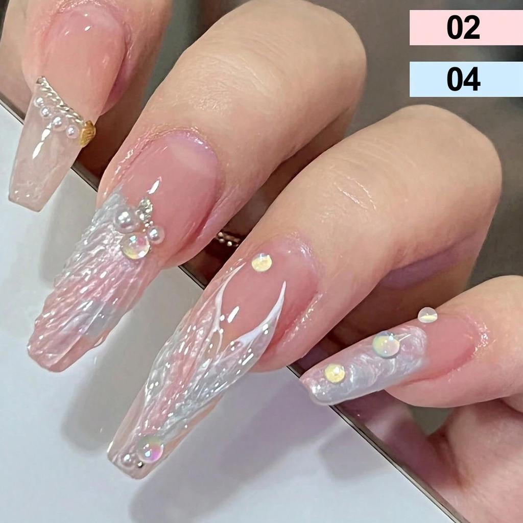 Mother of Pearl Gel Polish - Pearly Shell Swirl Nail Art Gel, UV/LED Curable for Salon & DIY Manicure
