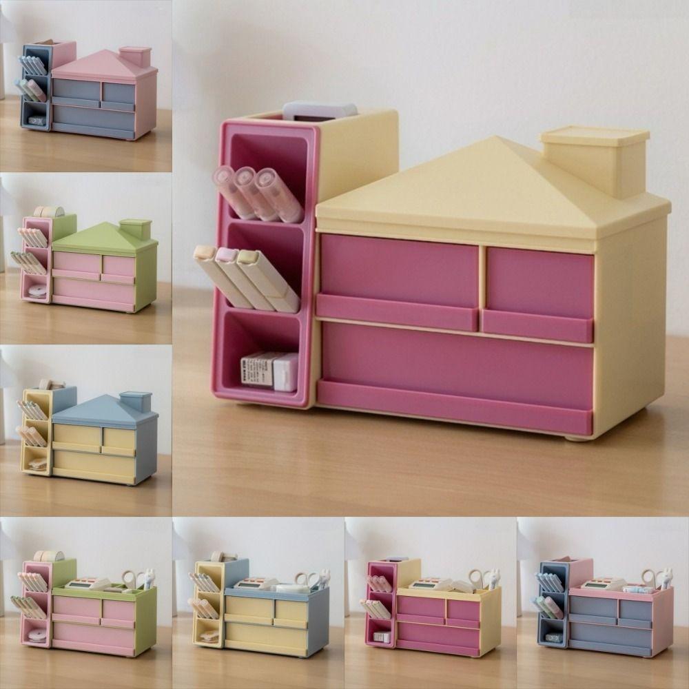 Large Capacity Desk Stationery Storage Box Desk Organizer Sundry Storage Rack  for School Office