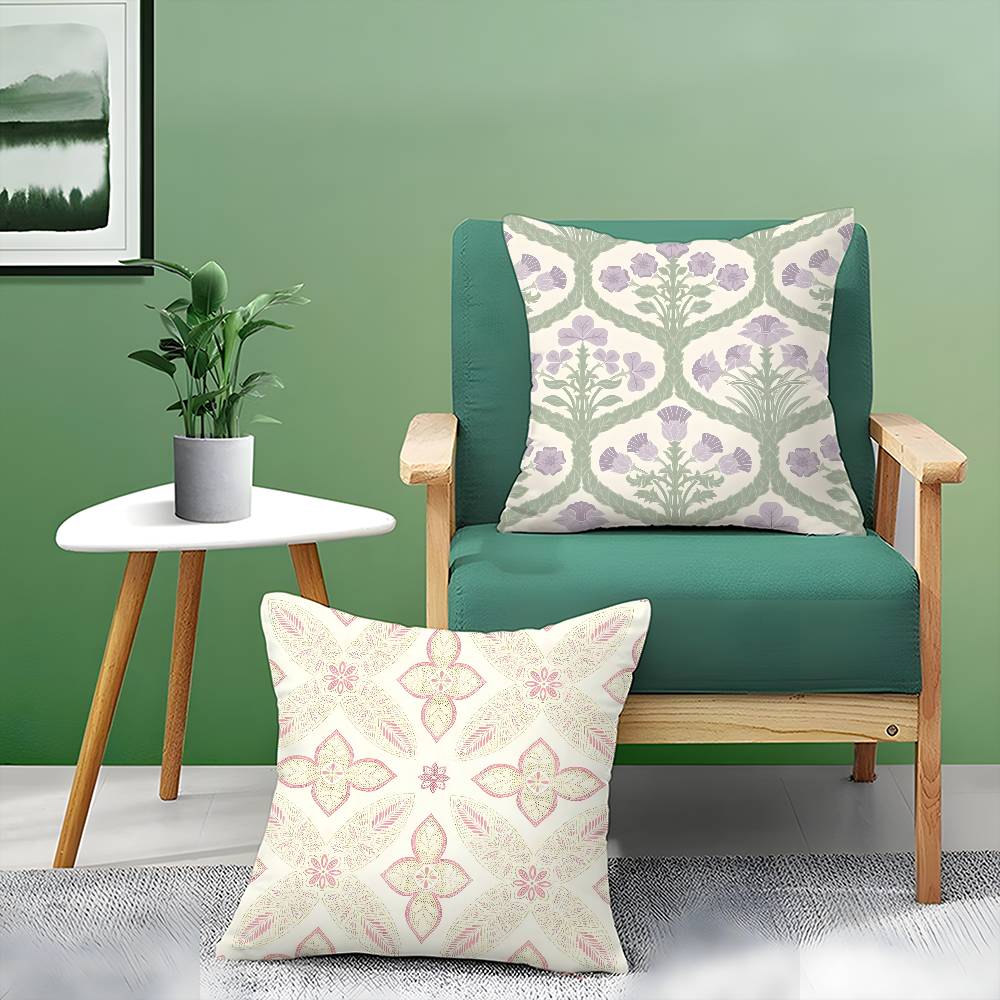 Bohemian Ethnic Style Pattern Pillow Case Printed Brushed Fleece Pillow Baby Skin-Touch Eco-Friendly Dye-Sublimat