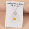 Silver Color Collar Daisy Flower Pendant Necklace for Women Link Chain Wedding Jewelry Cute Wedding Party Jewelry Gifts