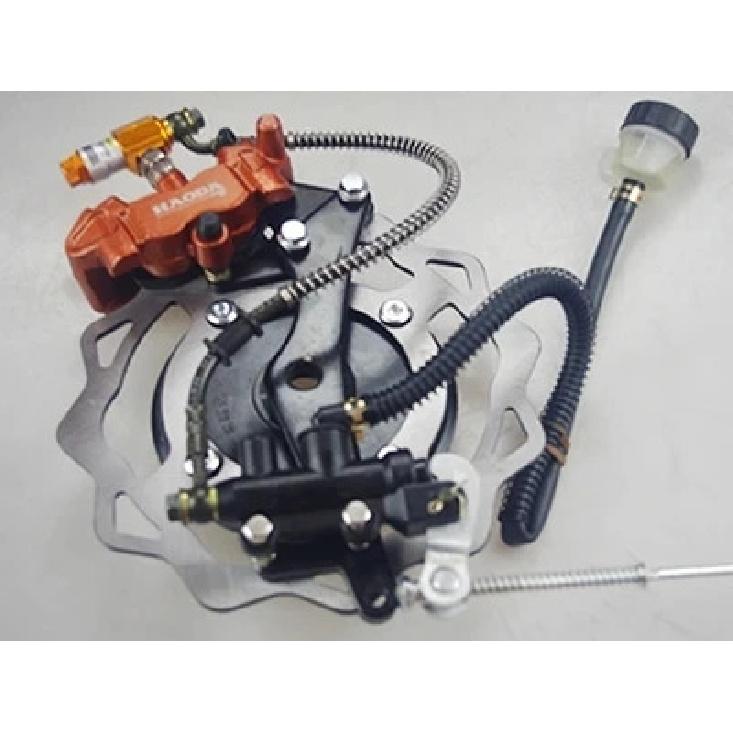 Motorcycle modified rear disc brake kit for drum brake modified rear disc brake assembly upper & lower pump caliper