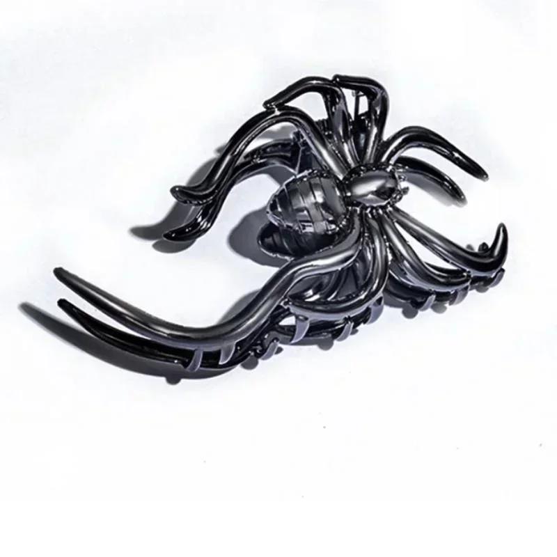 

Мода Женщины Серебристый Металл Паук Большая Заколка-Краб Женская Трендовая Крутая Личность Заколка-Акула Задняя Ложка Сковорода Заколка для Волос Захват для Волос C