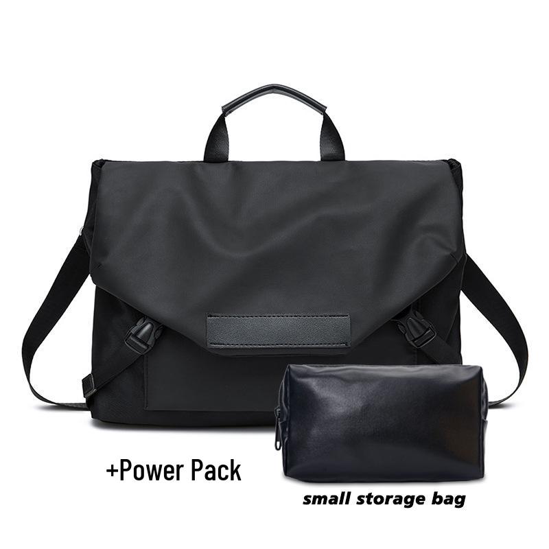 Men's Waterproof Oxford Cloth Crossbody Laptop Bag - Casual Business Shoulder Handbag, Shockproof Design