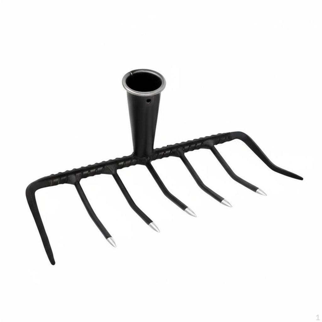 Heavy Duty Soil Rake Versatile Use Garden Construction Steel Tine Cultivator for
