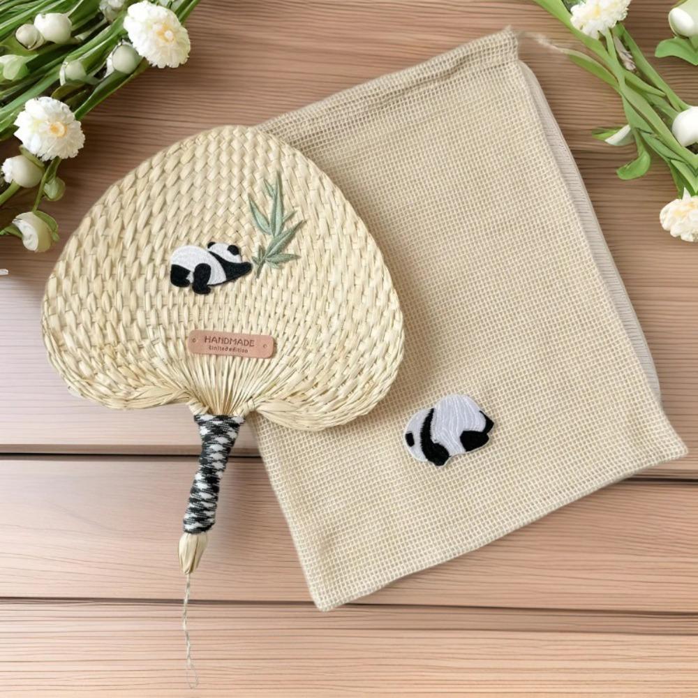 Vintage Cattail Fan Chinese Style Handheld Fan Home Decor Crafts Woven Fan  Wedding Party