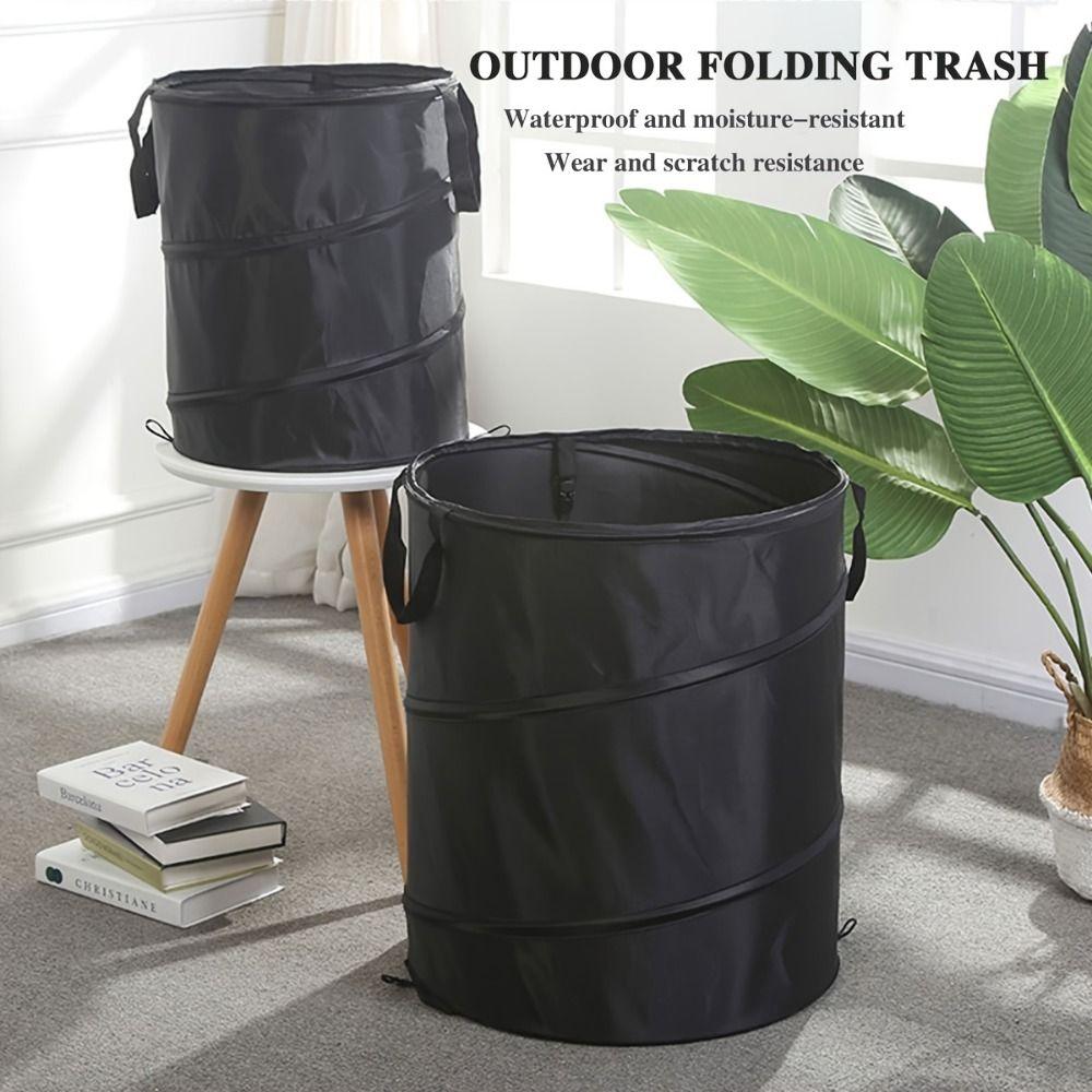 Folding Toy Garbage Storage Bin Oxford Cloth Fallen Leaves Storage Bin Dirty Clothe Basket  Yard