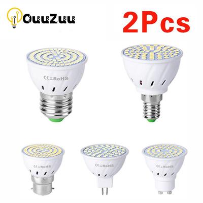 2 ks GU10 LED Žárovka E27 E14 Bodová lampa 48 60 80LED Žárovka 220V GU 10 LED Žárovka MR16 gu5.3 Bodové světlo B22 5W 7W 9W