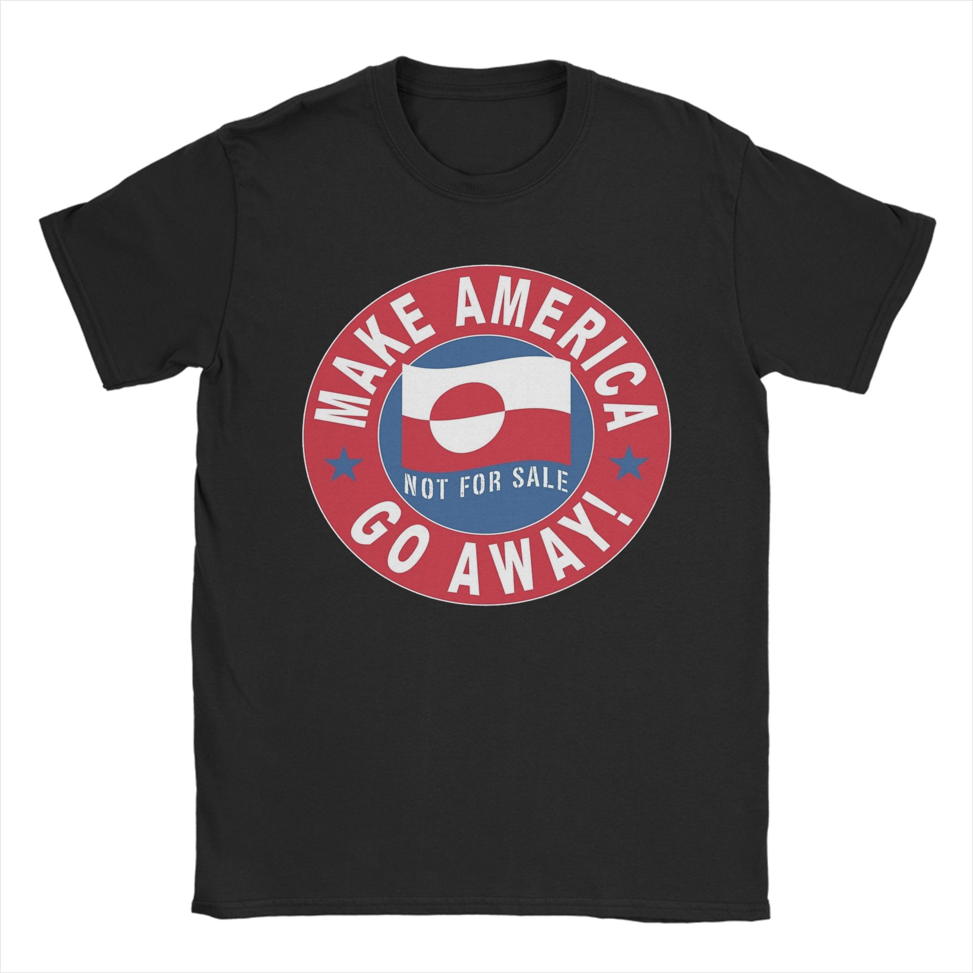 

Make America Go Away Greenland Suppport T Shirt Summer For Man Trending Loose Tee Shirt ShortSleeved Y2K Retro Clothes S
