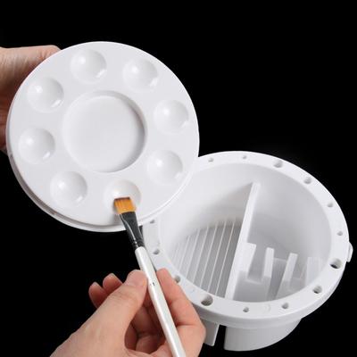 Pinselwascher Reiniger Spüler Reinigungsbecken 16 Löcher Wasserbecher Palette Deckel für