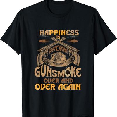 Funny Happiness Is Watching Gunsmoke Over And Again T Shirt